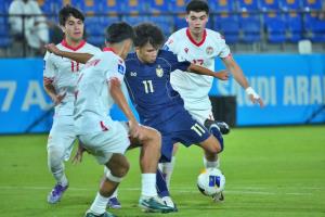 ไทย 10 ตัวพ่ายทาจิกิสถาน 0-2 เปิดหัวฟุตบอลชิงแชมป์เอเชีย 2026 รุ่นอายุไม่เกิน 17 ปี