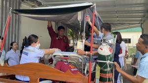 ภารกิจ 1 ชีวิต! ทีมแพทย์–กู้ชีพ–กู้ภัย ผนึกกำลังเคลื่อนย้ายผู้ป่วยหนัก 200 กก. ส่งต่อ รพ.พระนครศรีอยุธยา ปลอดภัย