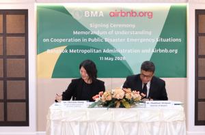 กทม. ลงนาม MOU กับ Airbnb.org ยกระดับการจัดหาที่พักฉุกเฉินในช่วงวิกฤต