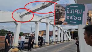 (คลิป)อ้าง GPS นำ!สิงห์ 6 ล้อติดตู้เย็นขับขึ้นสะพานรัษฎา-แลนด์มาร์ก 100 ปีลำปาง รถชนคานสะพานร้าวเสี่ยงถล่ม