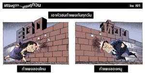 เอาหัวชนกำแพงกันทุกวัน