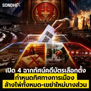 เปิด 4 ฉากทัศน์คดีบัตรเลือกตั้ง กำหนดทิศทางการเมือง  ล้างไพ่ทั้งหมด-เขย่าใหม่บางส่วน