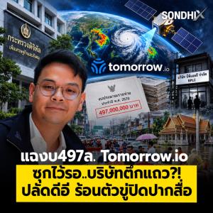 แฉงบ 497 ล. Tomorrow.io  ซุกไว้รอ..บริษัทตึกแถว?! ปลัดดีอี ร้อนตัวขู่ปิดปากสื่อ